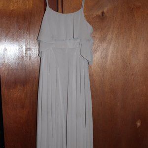 Lulus Grey flutter sleeve dress